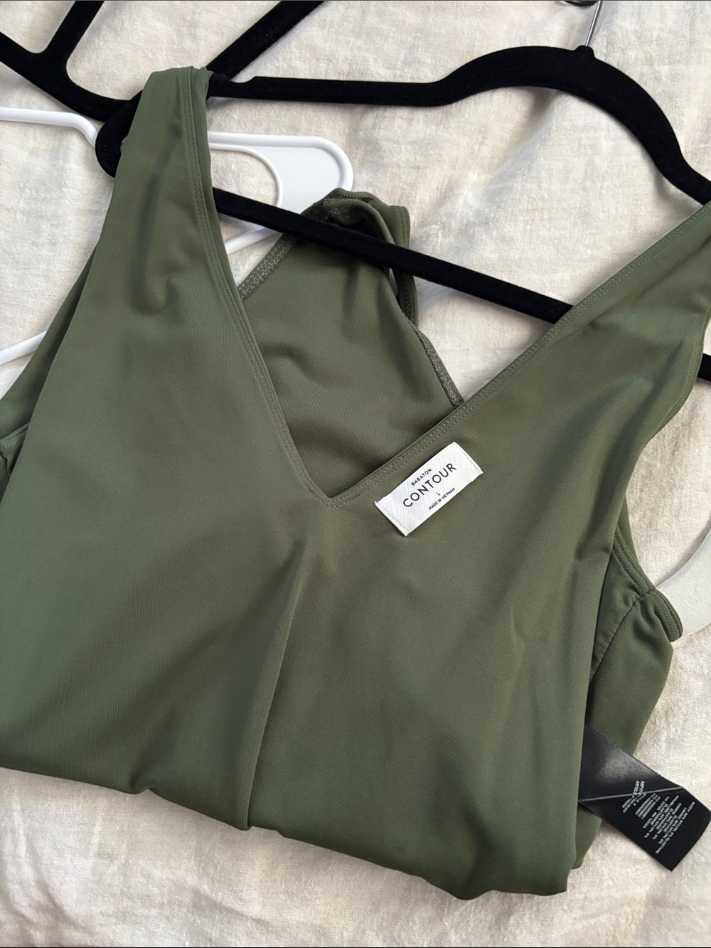 Babaton Olive V-Neck Bodysuit